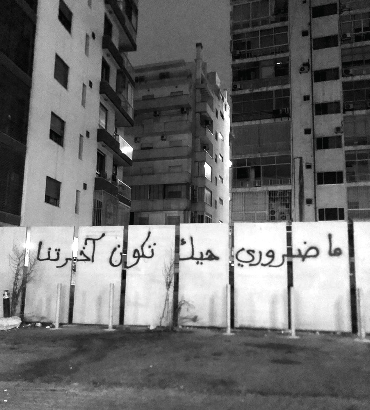 Caption: A graffiti in Beirut reads: “Our end does not need to be this way.”